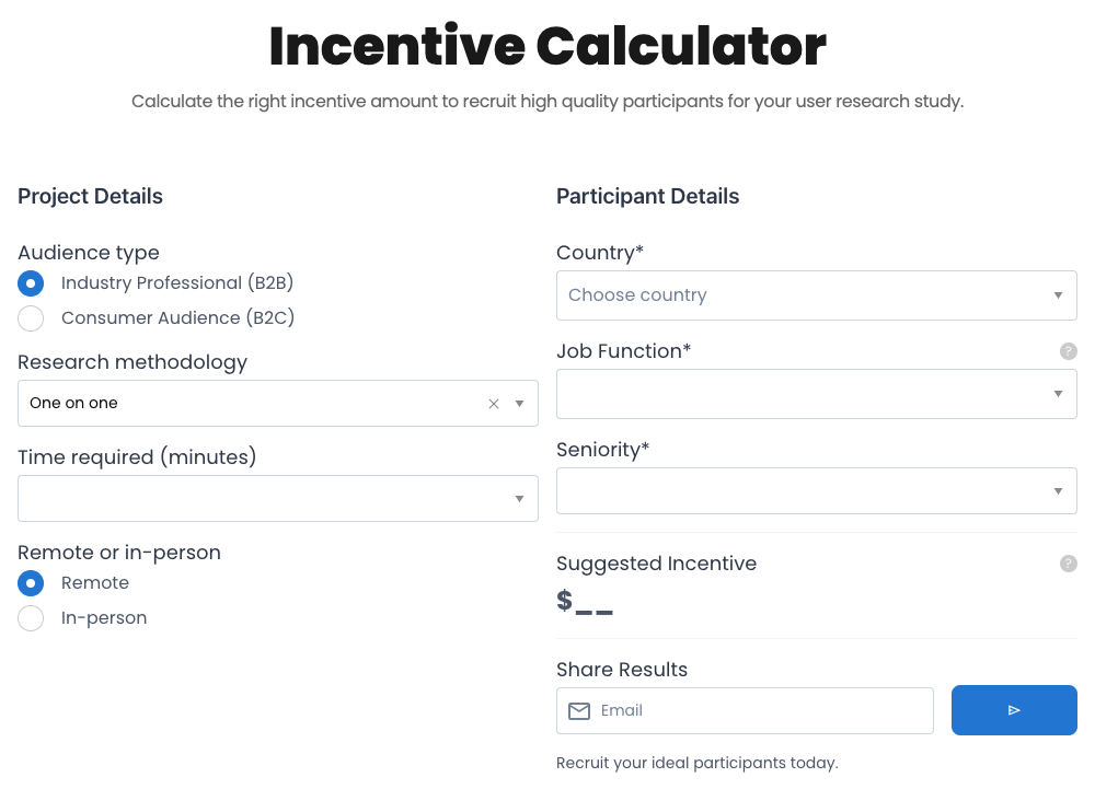 research incentive-calculator